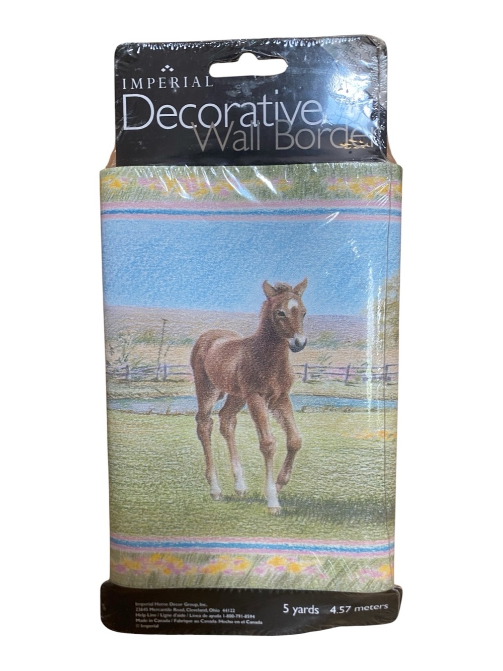 Vintage Imperial Decorative Wallpaper Boarder Kids Room Horse Theme New Cottage